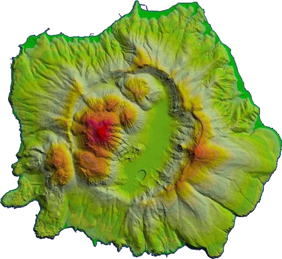 Nisyros 3D domborzati térképe